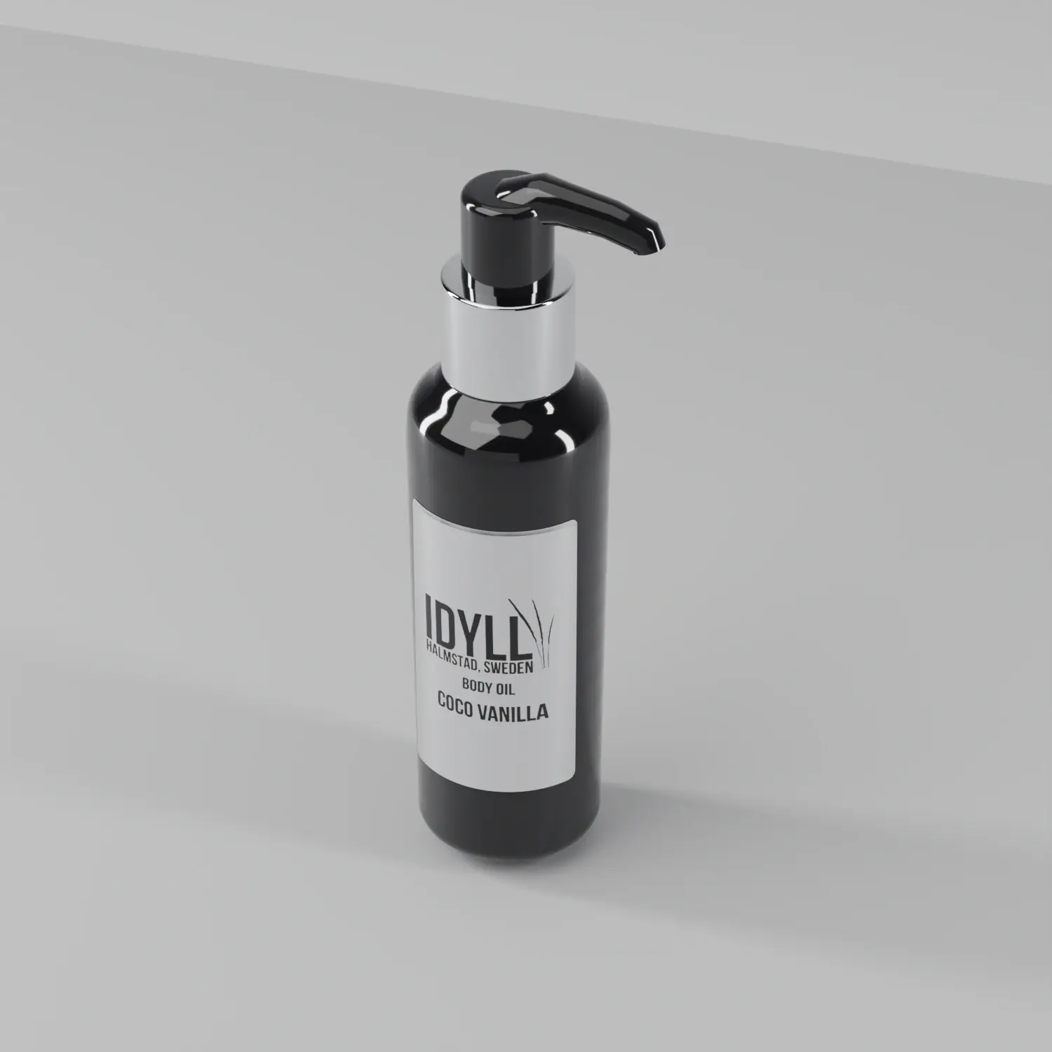 Natural Body Oil Coco Vanilla seen from above and to one side